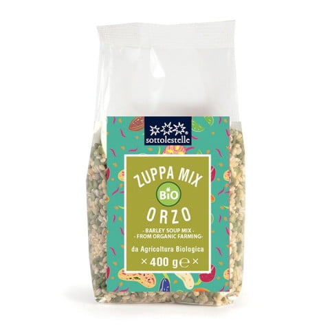 Hạt lúa mạch ngọc trai mix đậu hà lan hữu cơ Sottolestelle 400g