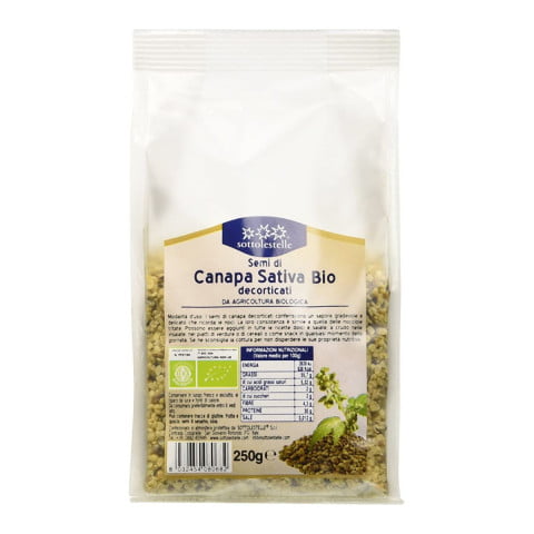 Hạt Gai Dầu Hữu Cơ Đã Tách Vỏ 250g Sottolestelle Organic Shelled Hemp Seeds
