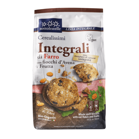 Bánh Qui Yến Mạch Trái Cây Hữu Cơ 300g Sottolestelle