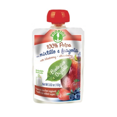 Trái cây nghiền hữu cơ cho bé vị Táo Việt Quất Mâm Xôi 100g ProBios