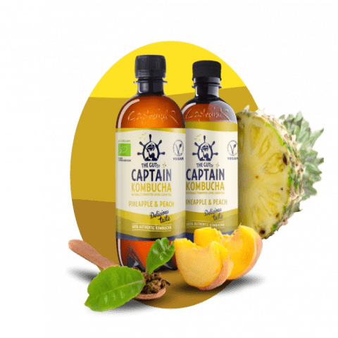 Trà KomBuCha Hữu Cơ Vị Đào & Dứa