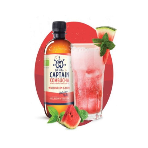 Trà KomBuCha Hữu Cơ Vị Dưa hấu & Bạc hà